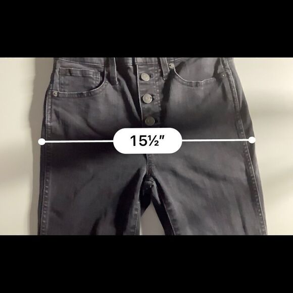 MADEWELL, 10”High-Rise Skinny Jeans, 24T, dark‎ - Picture 10 of 12